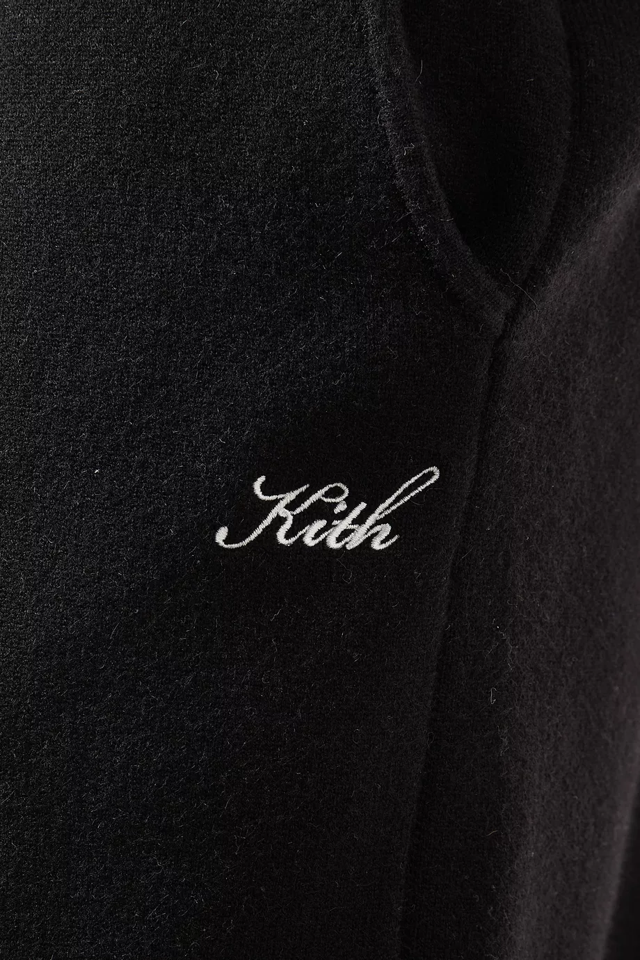Buy Kith Black Knit Hudson Sweatpants in Viscose-blend For