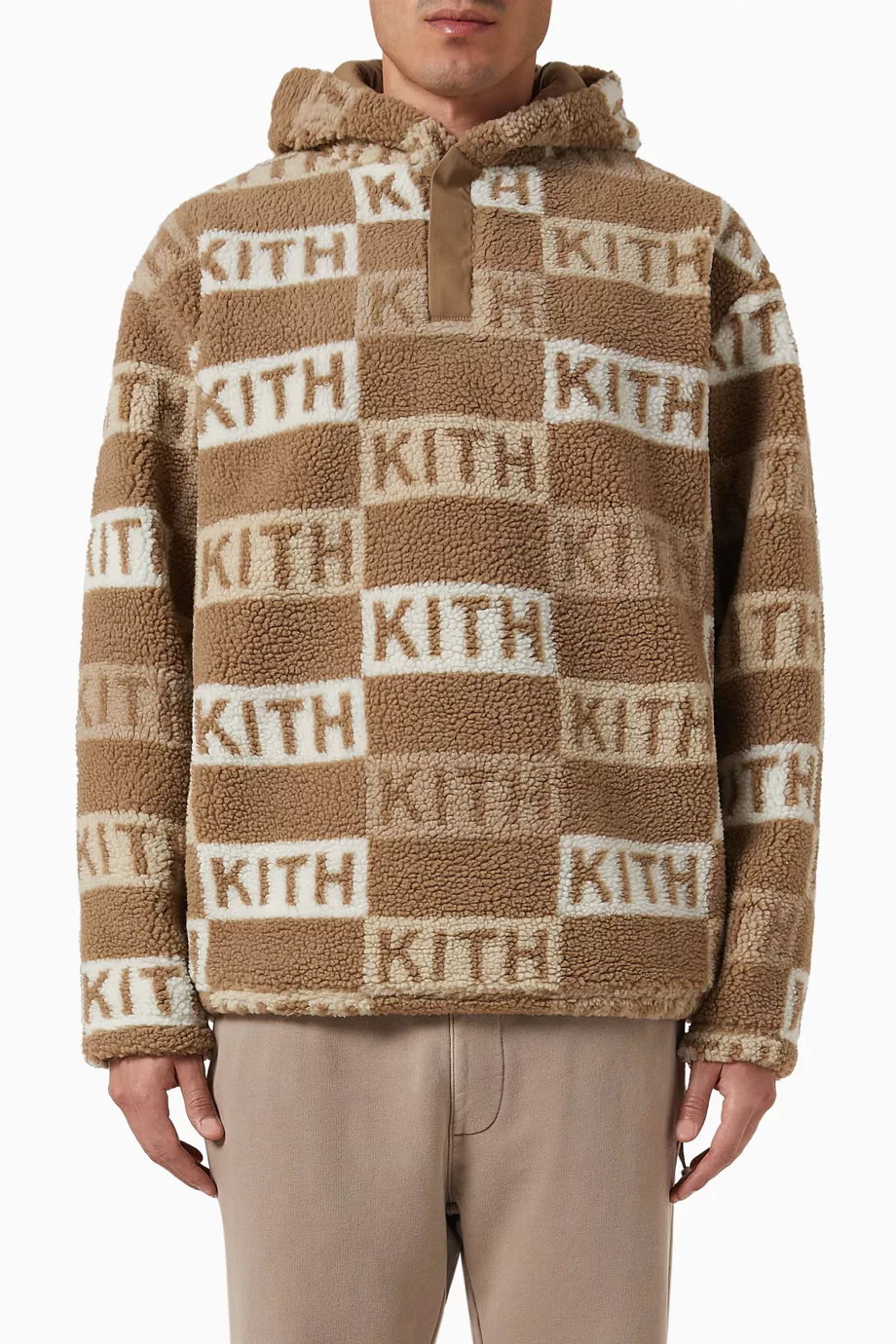 KITH Merrick Sherpa フーディ パーカー ロゴ