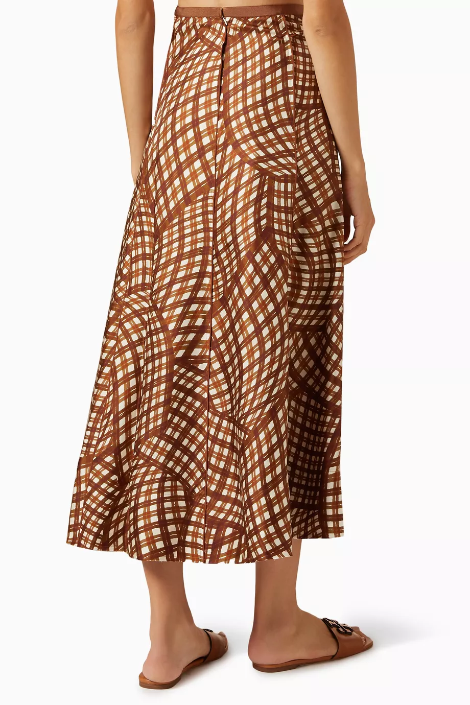 スカート TORY BURCH Women Mid Skirts 170771 211 BROWN Brown belted jersey skirt Tory Burch - women - TORY BURCH