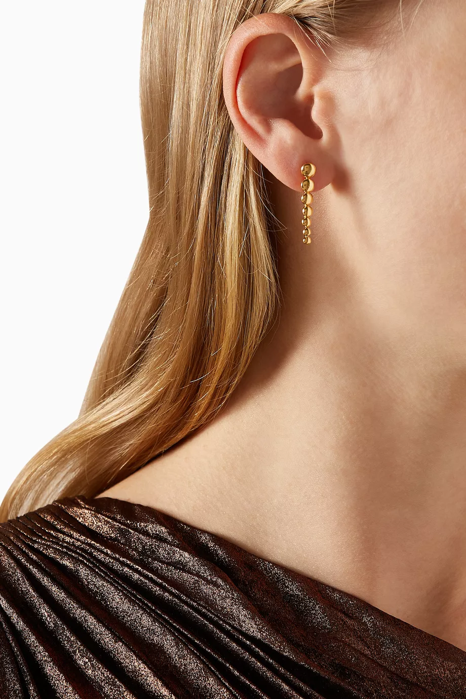 ★MISSOMA★ ARTICULATED BEADED WATERFALL DROP EARRINGS Missoma Articulated Beaded Waterfall Drop Earrings