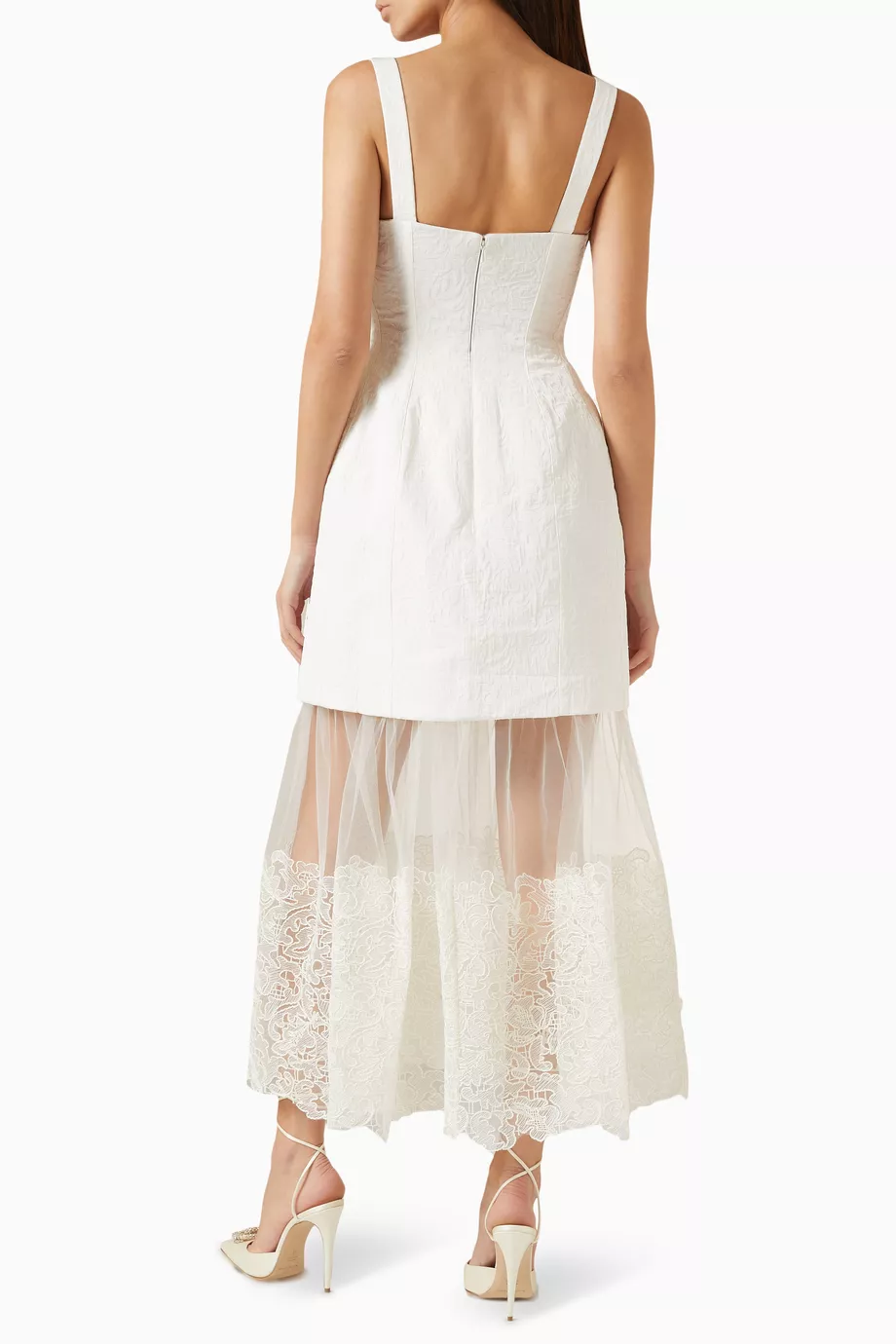 Buy Simkhai Neutral Callan Bustier Midi Dress in Cotton-viscose For Women  Online | Ounass Saudi