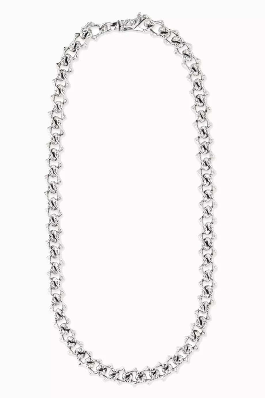 Buy Emanuele Bicocchi Silver Arabesque Sharp Link Chain Necklace