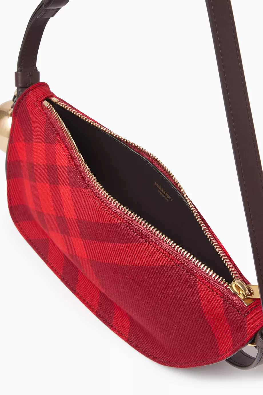 Buy Burberry Purple Mini Shield Shoulder Bag in Wool Leather For Women Online Ounass Saudi