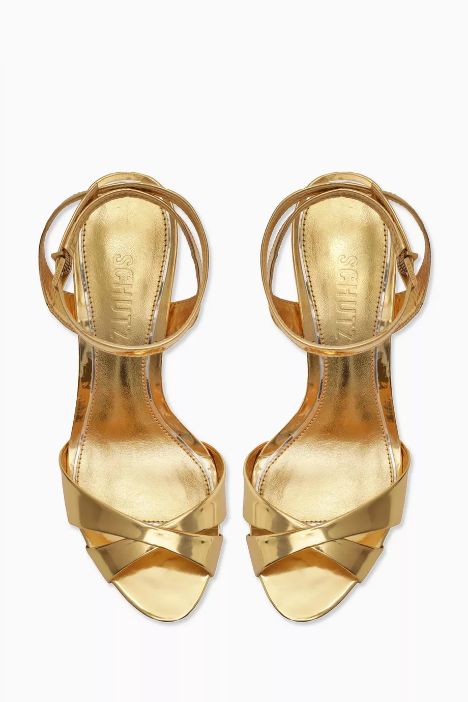 Schutz gold sandals outlet