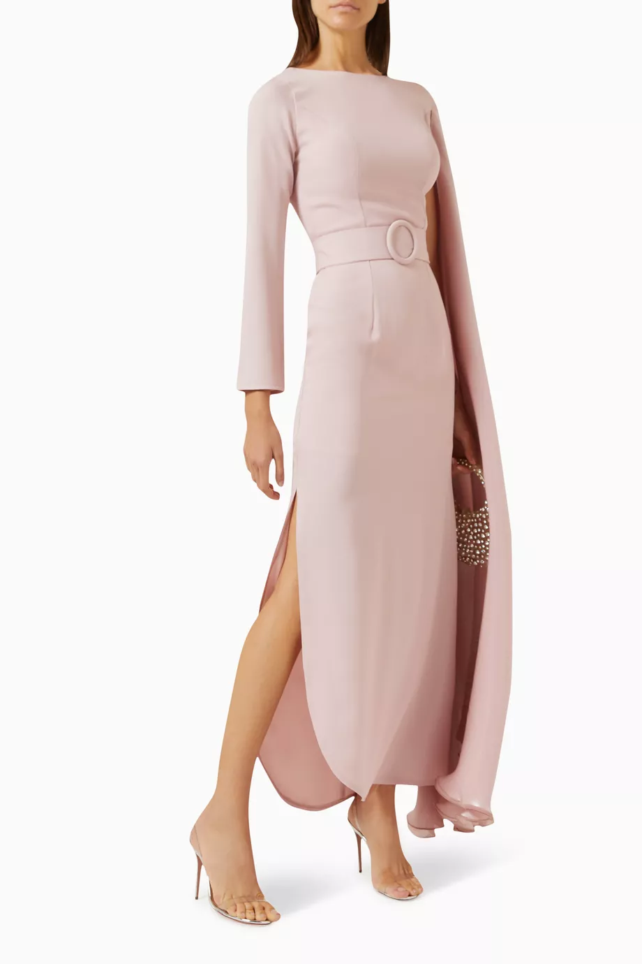 Buy Amri Pink Cape-sleeve Maxi Dress For Women Online | Ounass Saudi