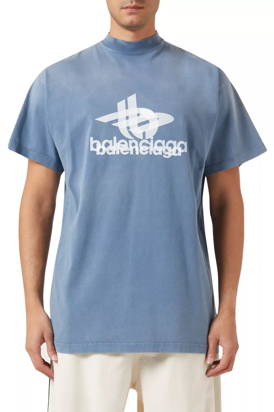 Buy Balenciaga Blue Layered Sports Oversized T-shirt in Vintage Jersey For  UNISEX Online | Ounass Saudi