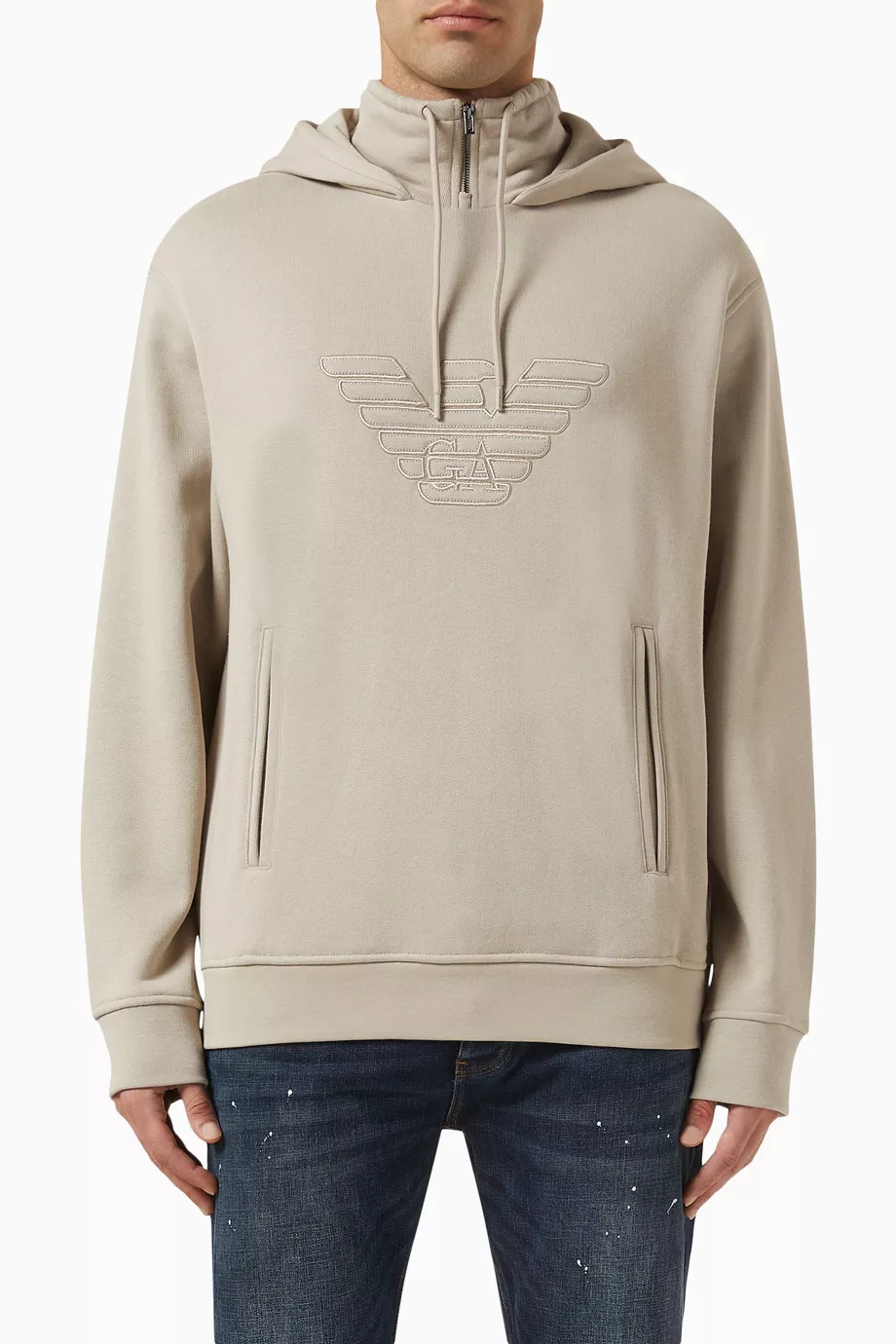Emporio armani logo hoodie 2025