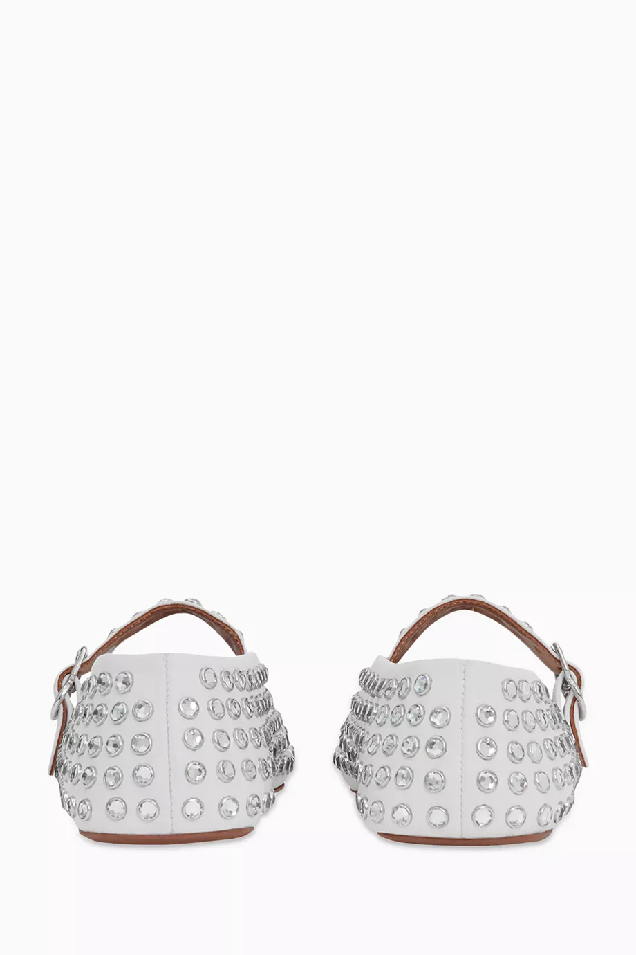 バレエシューズ Alaia Nappa Ballerinas With Crystals ALAIA nappa ballerinas with crystalsフラットシューズ (ALAIA