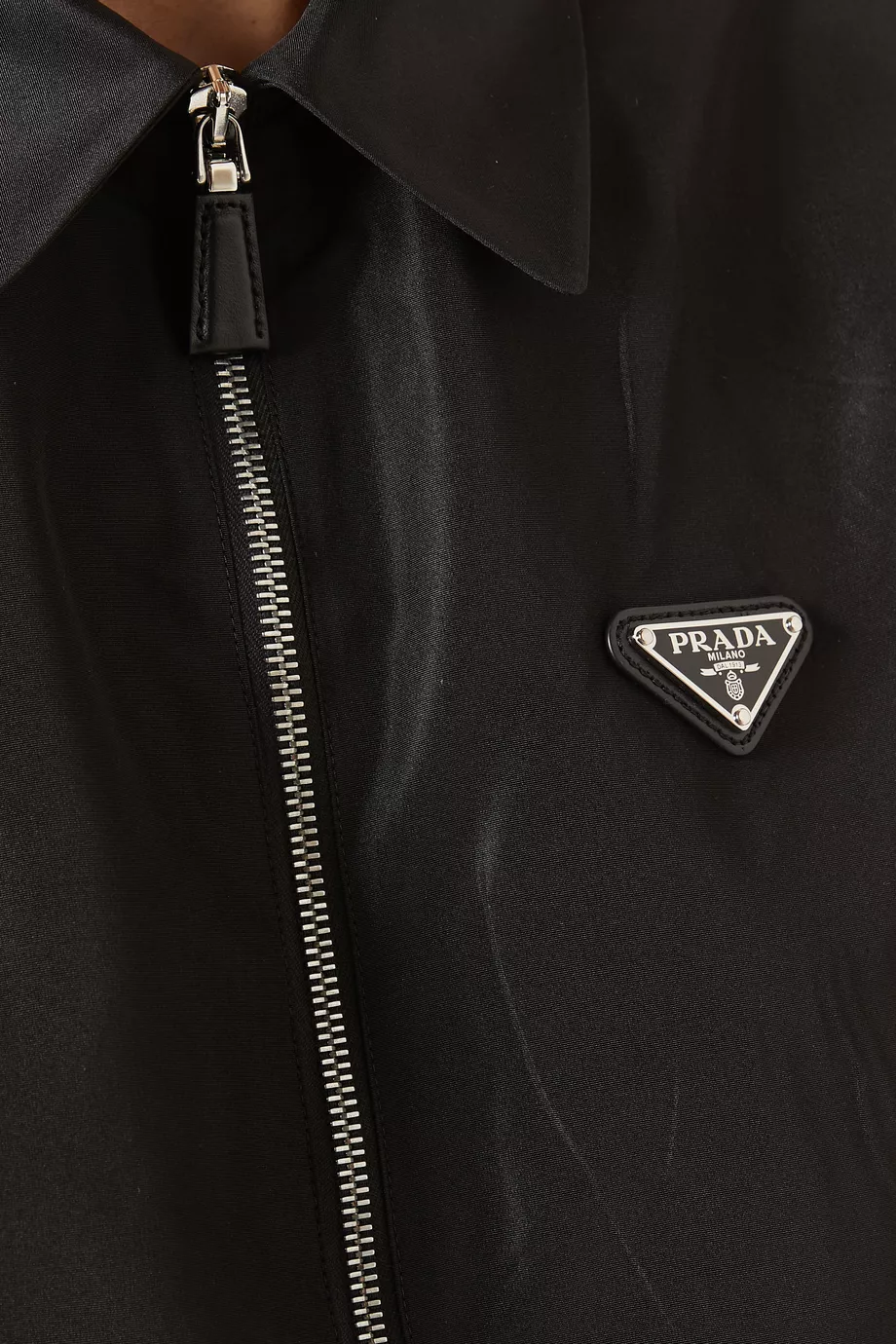 ワンピースその他 Prada Black short plush dress with logo triangle Re-Nylon triangle-logo minidress curated on LTK