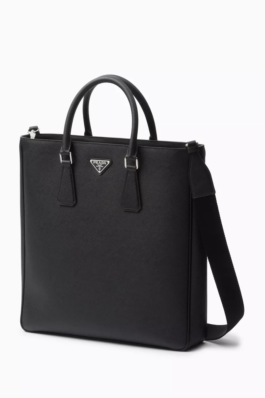 Buy Prada Black Logo Tote Bag in Saffiano Leather For Men Online Ounass Saudi