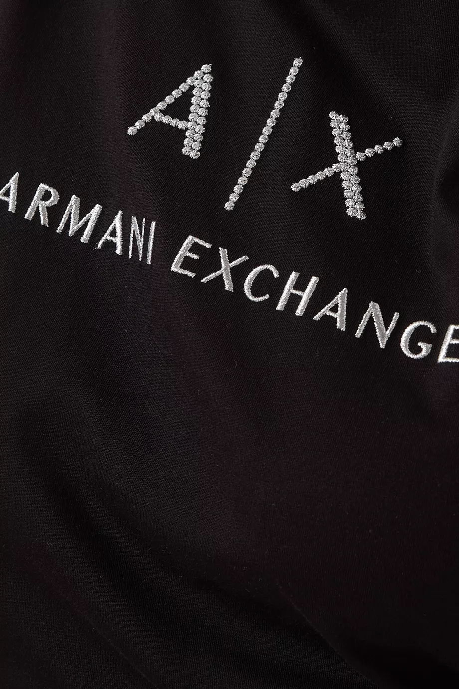 Buy Armani Exchange Black AX Logo T-shirt in Jersey For Women