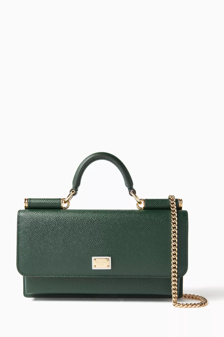 Buy Dolce Gabbana Green Mini Wallet on Chain in Leather For Women Online Ounass Saudi