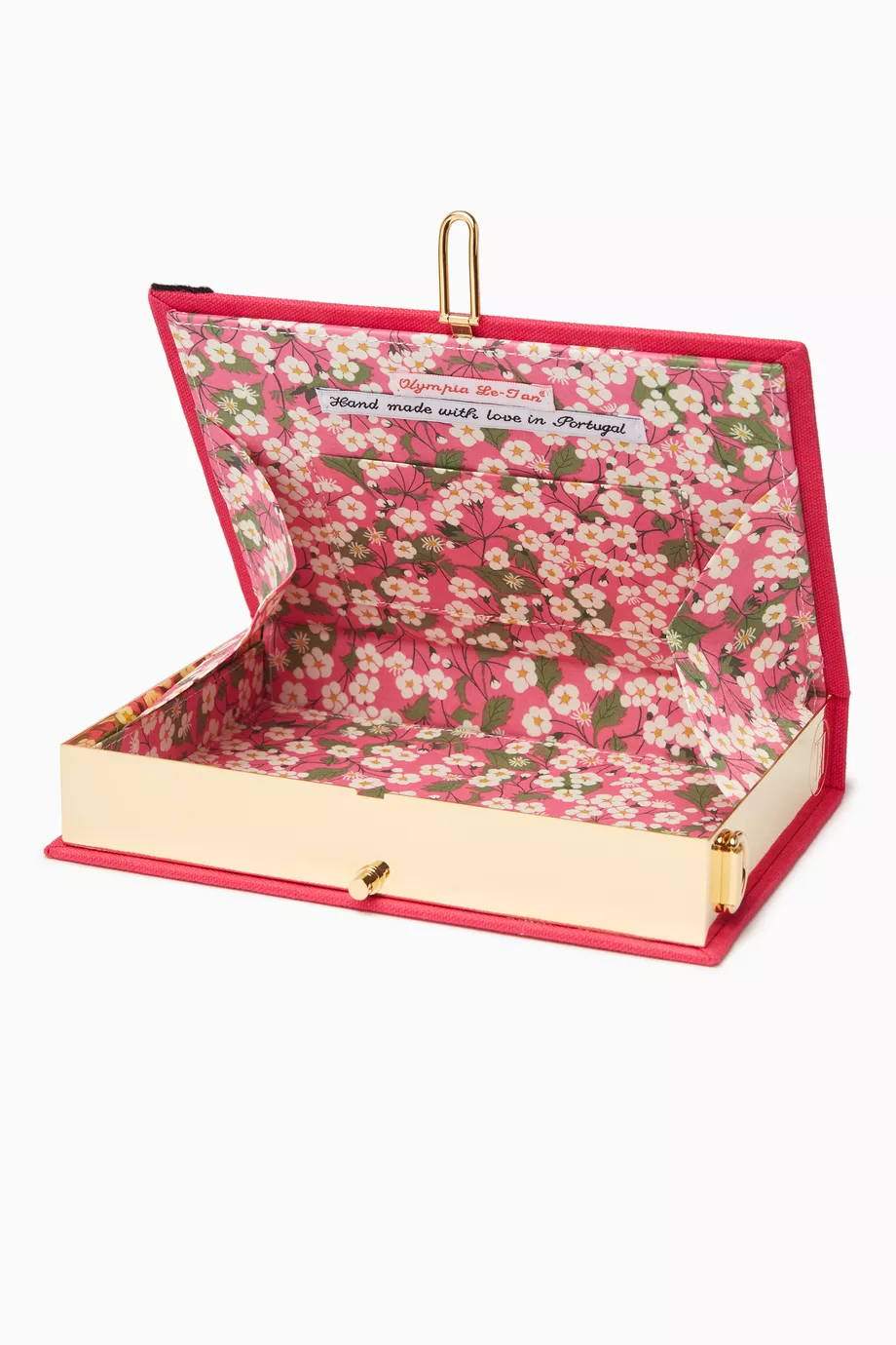 Buy Olympia Le Tan Pink Paris 73 Book Clutch in Silk Felt For