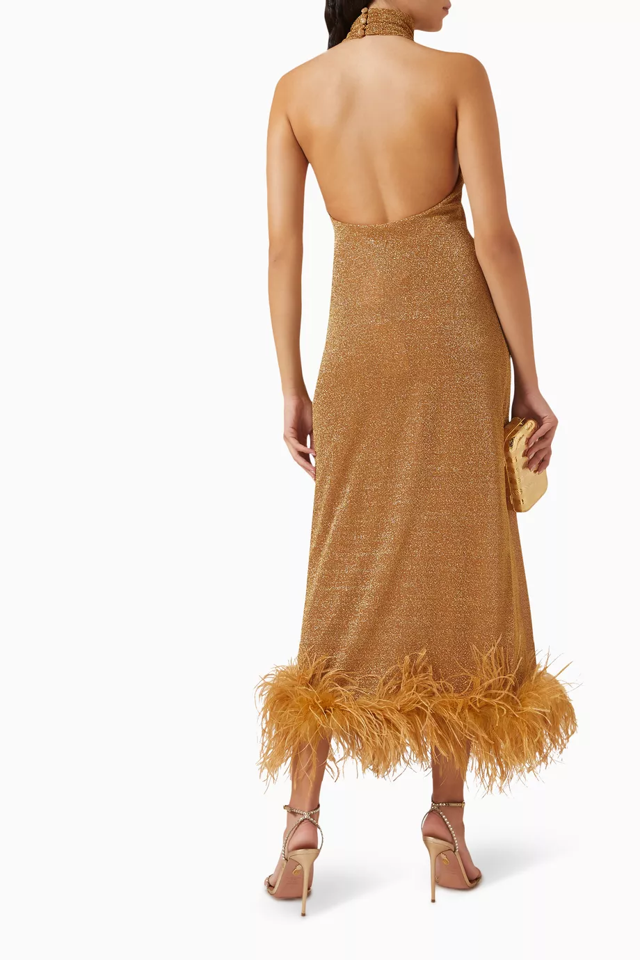 Buy Oseree Brown Lumiere Plumage Turtleneck Dress For Women Online | Ounass  Saudi