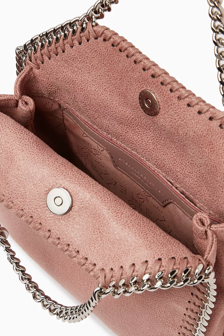 Buy Stella McCartney Pink Tiny Falabella Tote Bag in Shaggy