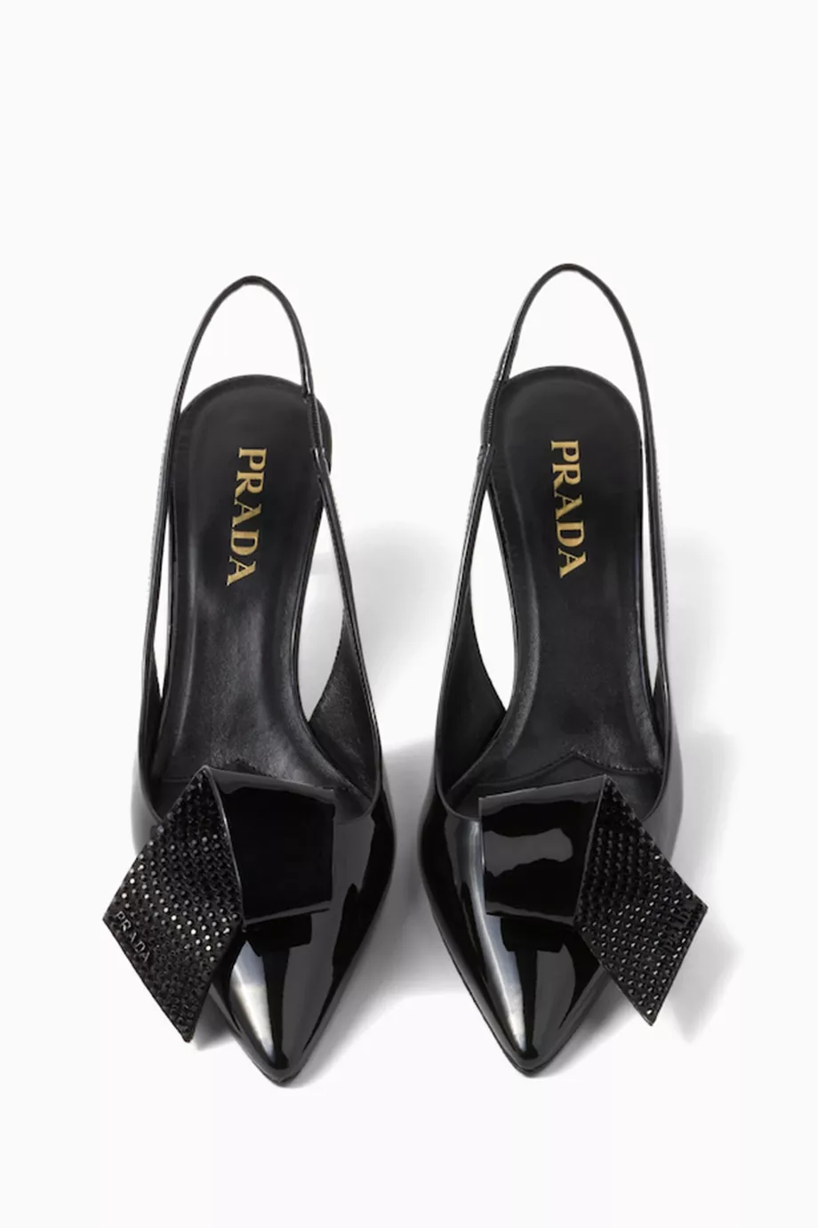 Buy Prada Black Decollete 55 Slingback Pumps in Patent Leather For Women Online Ounass Saudi