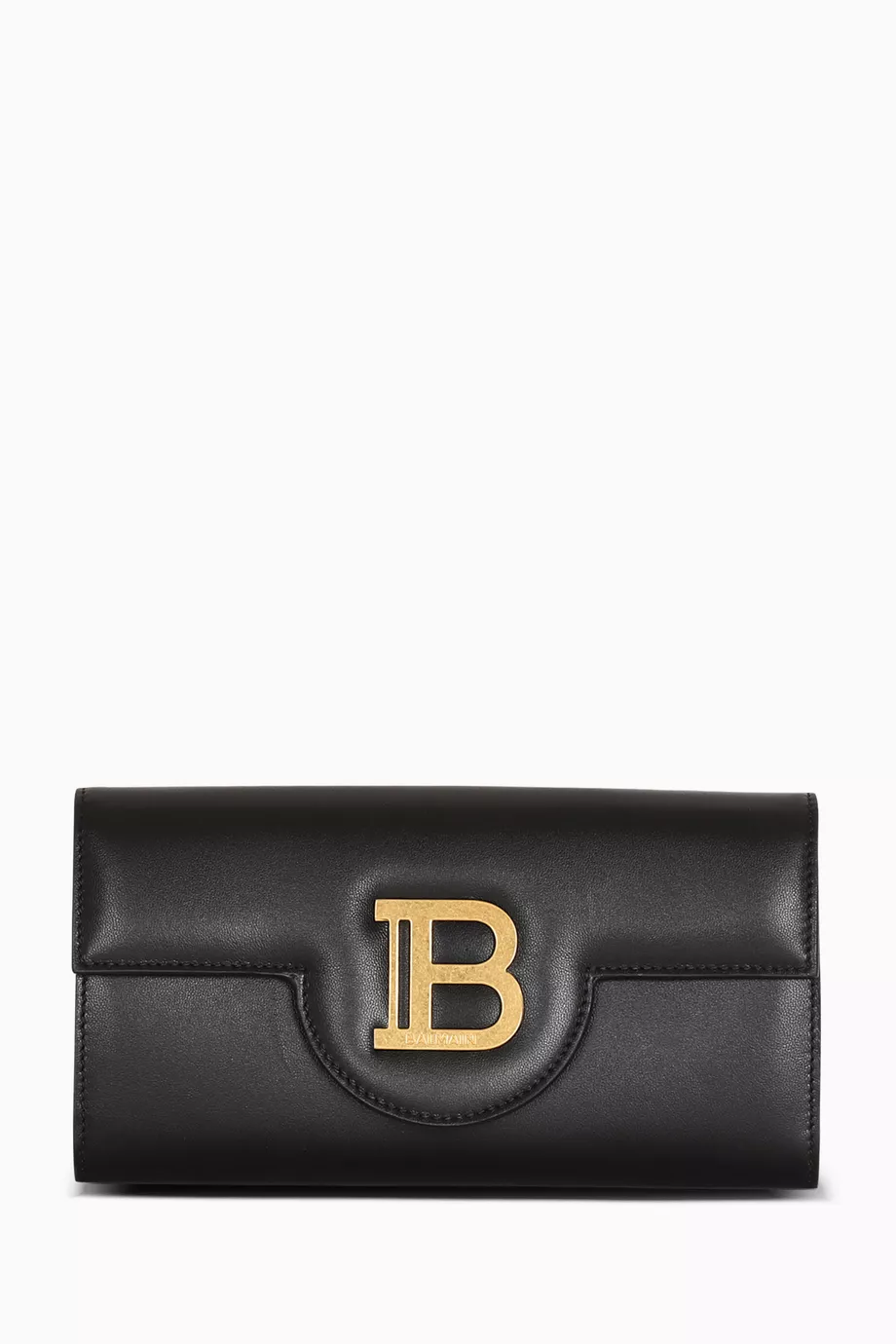 Buy Balmain Black B-Buzz Wallet on Chain in Calfskin For