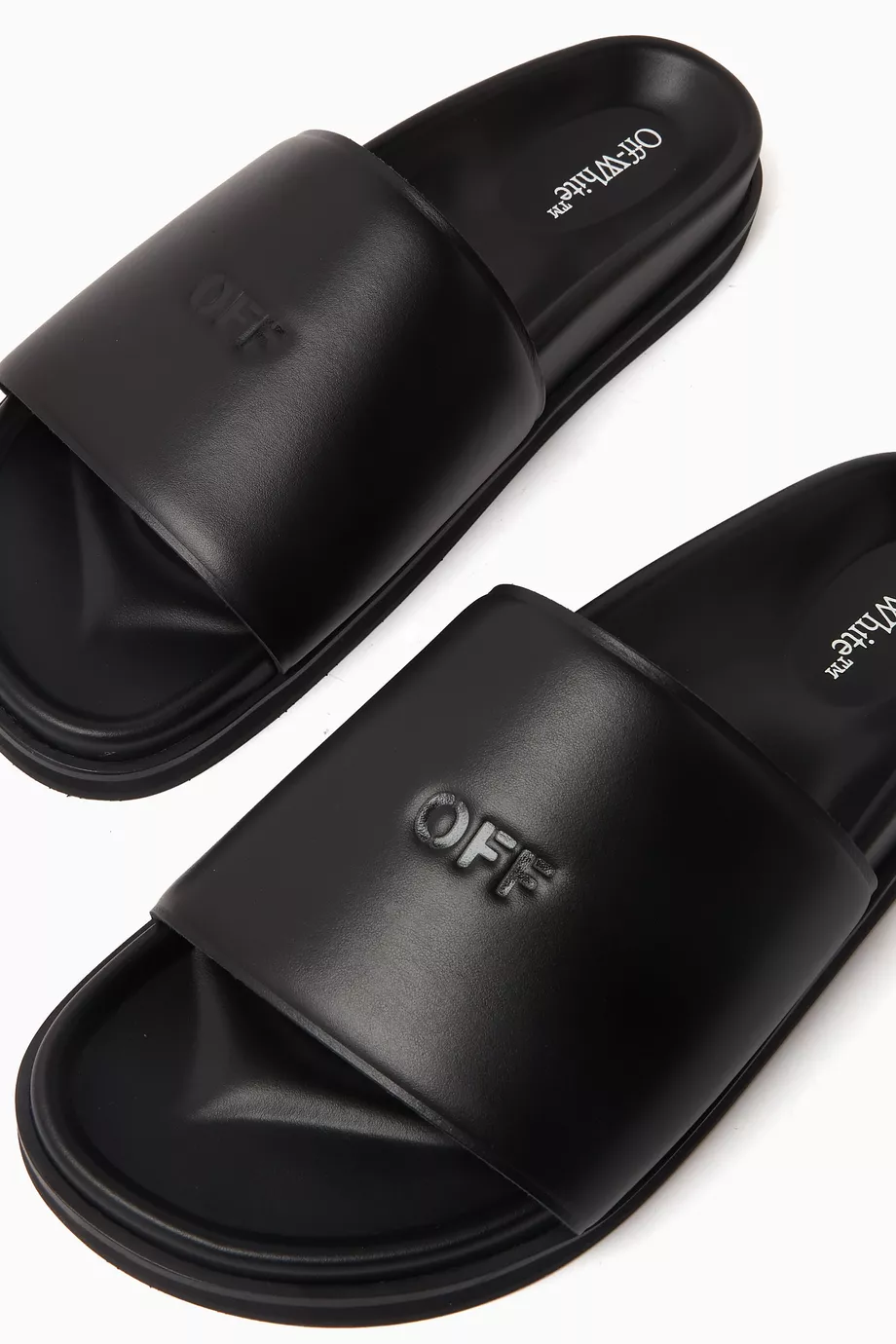 Off white black stamp slides deals