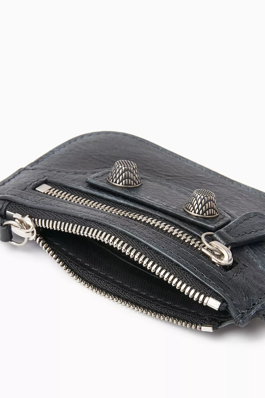 Buy Balenciaga Black Le Cagole Coin Holder in Leather For