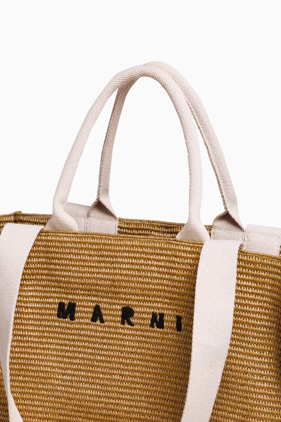 ☆MARNI☆ LARGE RAFFIA East-West Tote 2wayバッグ SIENNA♪ ☆MARNI☆LARGE RAFFIA E-W Tote 2wayバッグ RAW SIENNA/NATURAL