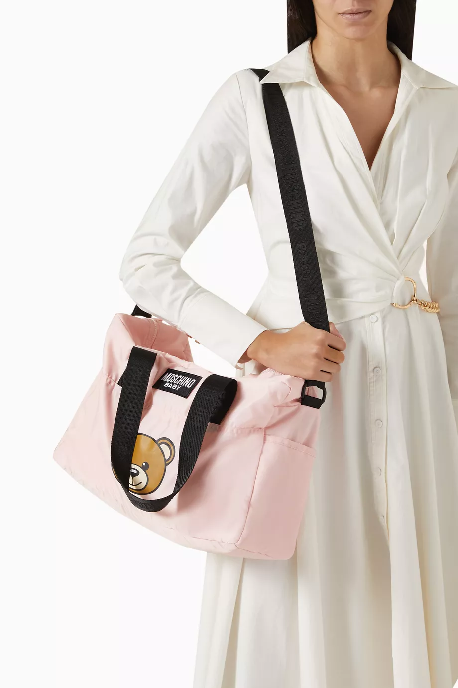 Moschino changing bag pink clearance