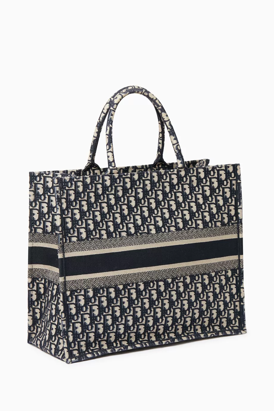 Buy Christian Dior Pre-Loved Blue Large Dior Oblique Book Tote Bag