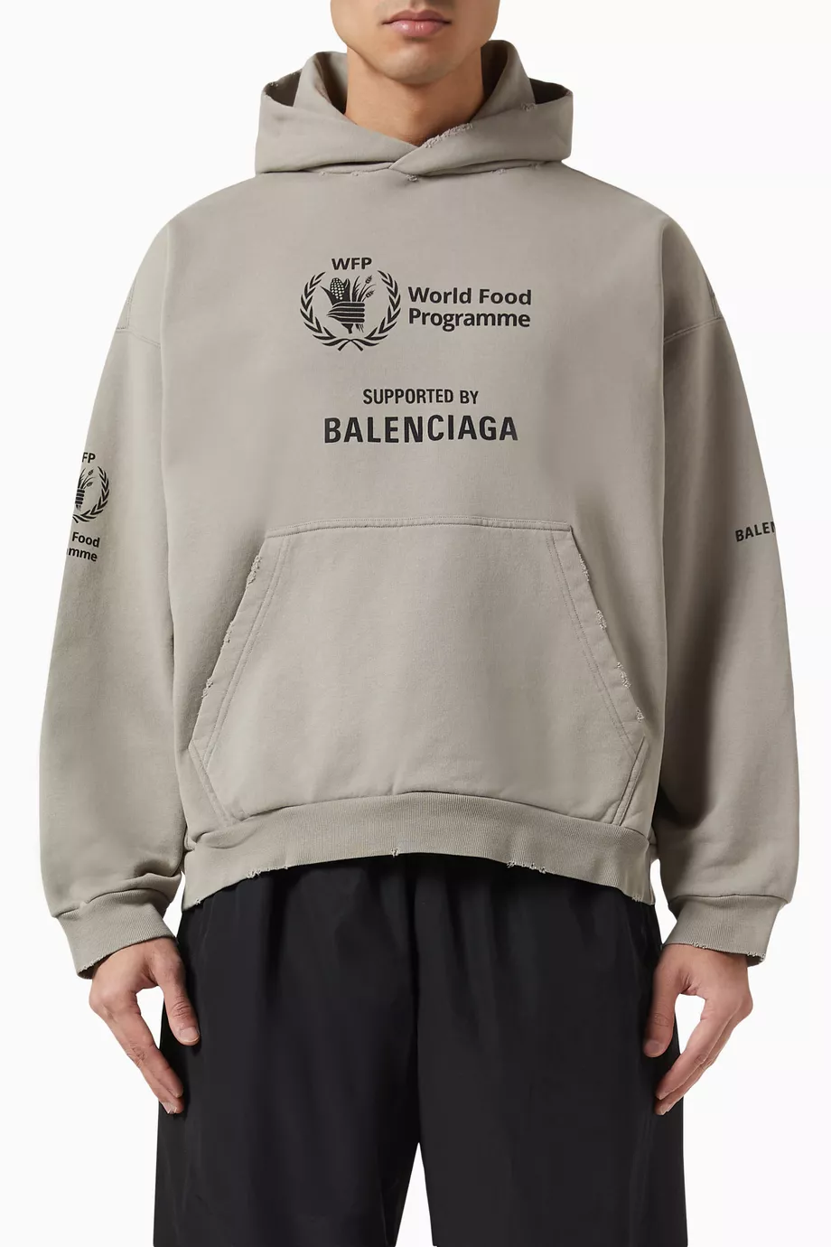 Buy Balenciaga Brown WFP Medium fit Hoodie in Fleece For Men Online Ounass Saudi