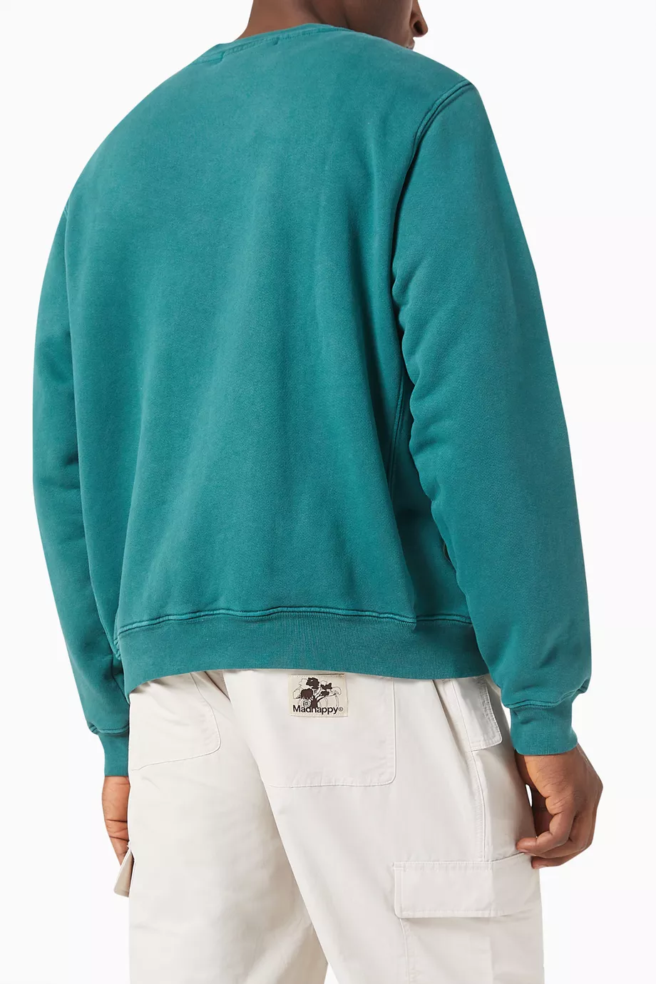 Buy Madhappy Green Flow Crewneck Sweatshirt in Fleece For Men Online Ounass Saudi
