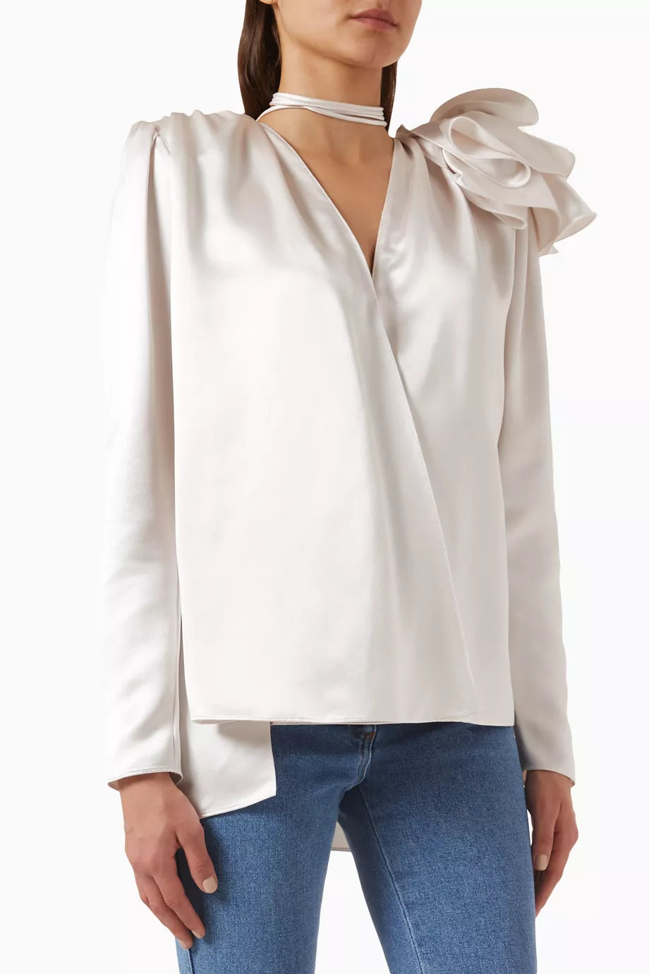 〓MAGDA BUTRYM〓 SILK floralウエスタン シャツ