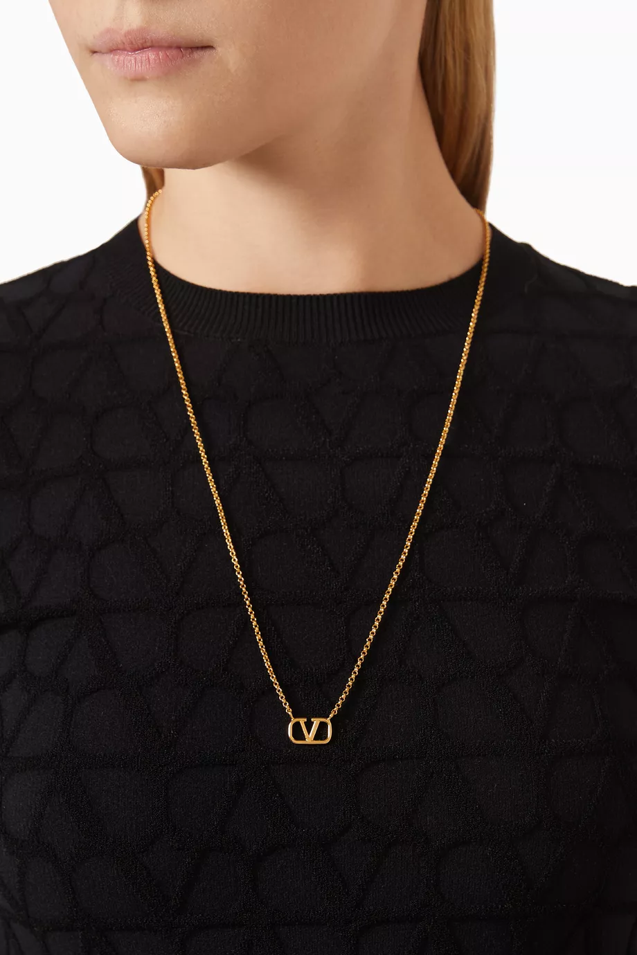 VIP【送料関税込】VALENTINO GARAVANI VLOGO NECKLACE VLOGO gold-tone crystal necklace | VALENTINO GARAVANI | 네타