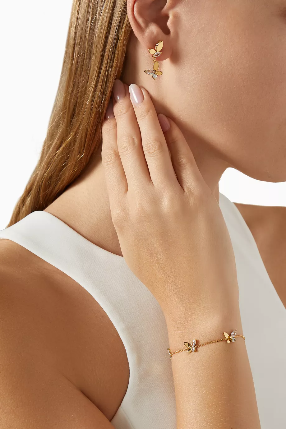 日本未入荷♪ 【Kate spade】Social Butterfly Station Bracelet kate spade new york Gold-Tone Crystal Social Butterfly