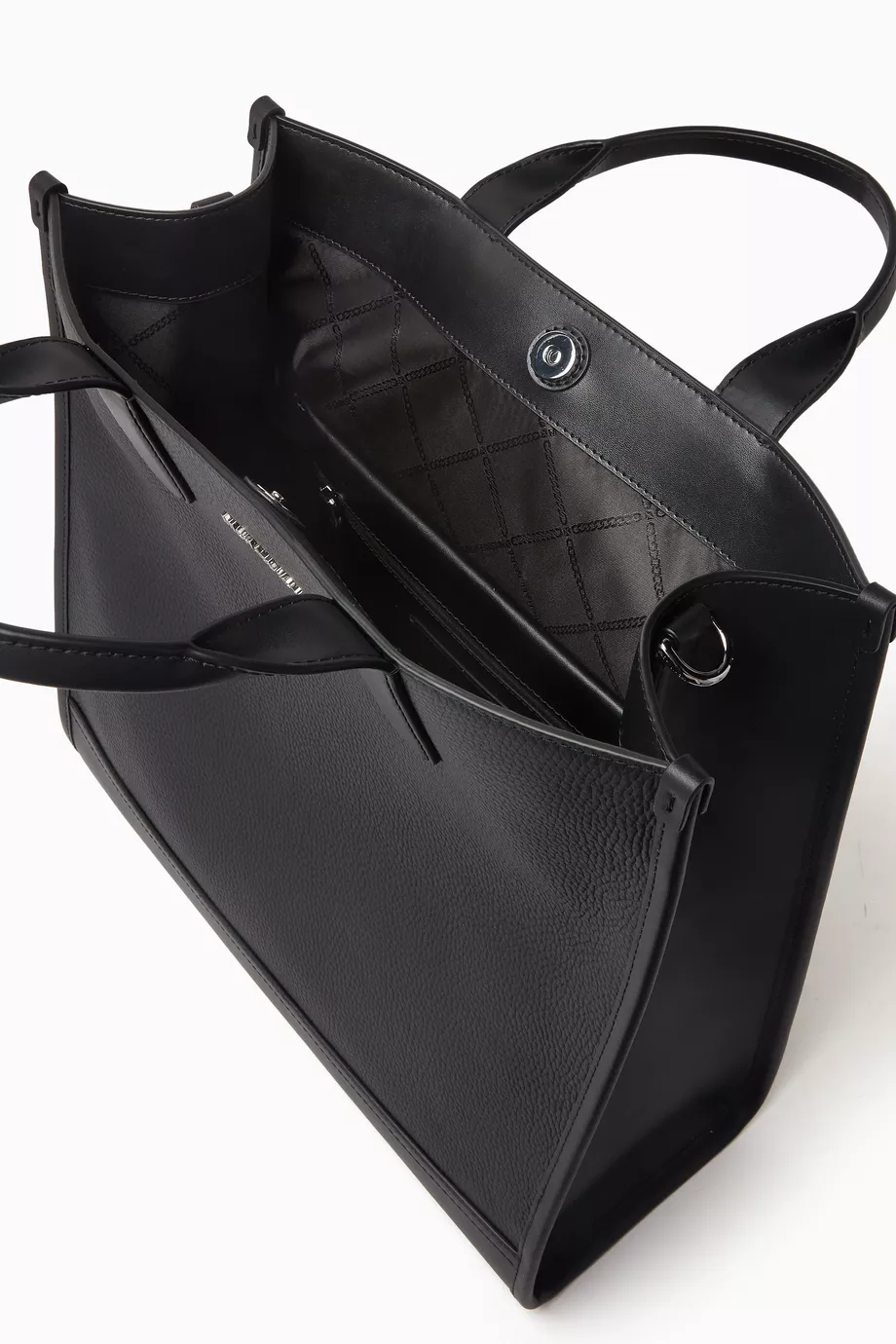 Buy Michael Kors Black Hudson Tote Bag in Pebbled Leather For Men