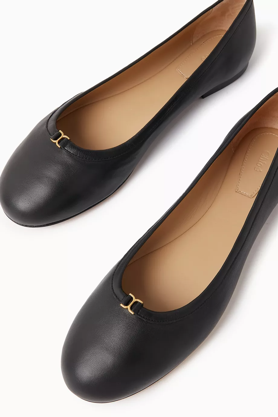 Buy Chloé Black Marcie Ballerina Flats in Leather For Women Online