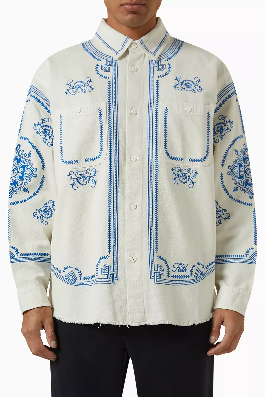 Buy Kith Neutral Apollo Shirt in Denim For Men Online | Ounass Saudi