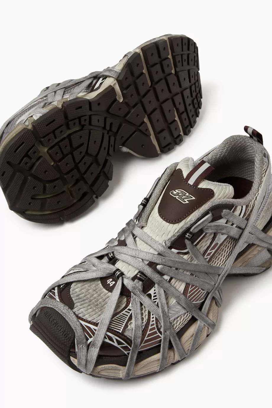 Buy Balenciaga Brown 3XL Extreme Lace-up Sneakers in Mesh