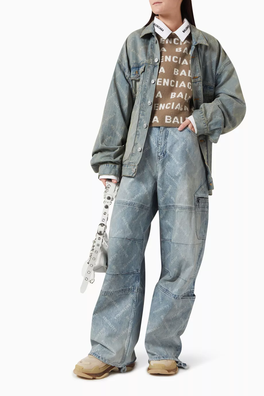 【BALENCIAGA】BAL ALLOVER CARGO PANTS カーゴパンツ Balenciaga Bal Diagonal Allover Cargo Pants | Saks Fifth Avenue