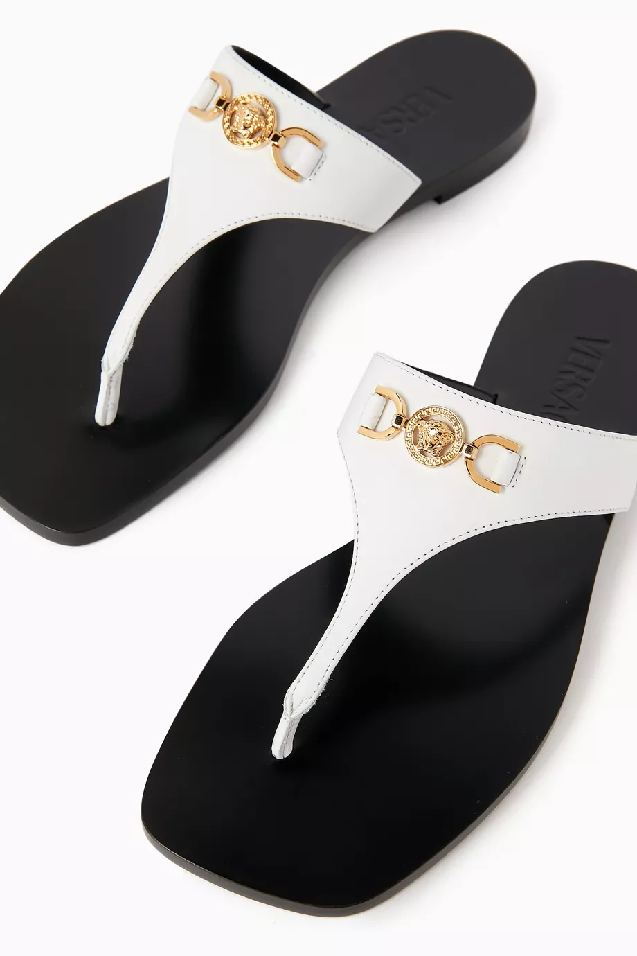 Versace white sandals discount