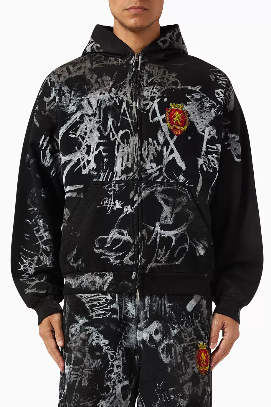 トップス BALENCIAGA SKATER HOODIE Buy Balenciaga Black Unisex Skater Zip-up Hoodie Medium-fit in