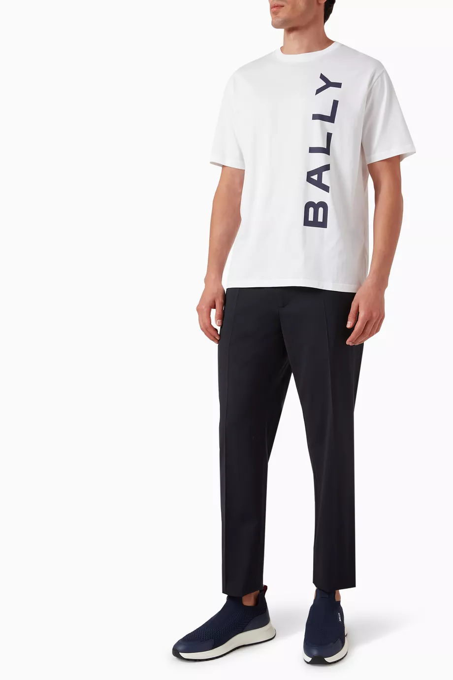 Buy Bally White Logo T-shirt in Cotton Jersey For Men Online