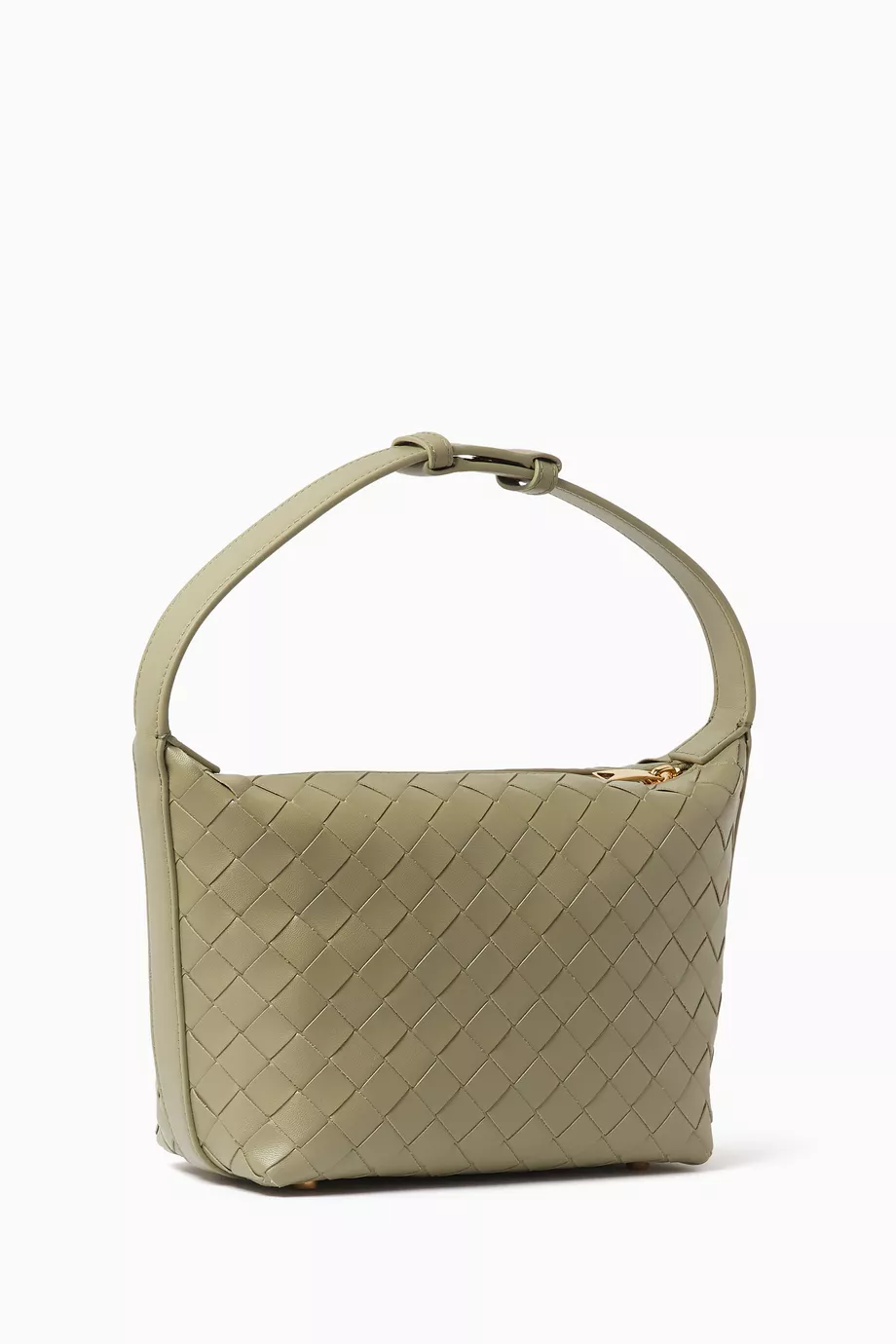 Buy Bottega Veneta Green Mini Wallace Shoulder Bag in Intrecciato Nappa For Women Online Ounass Saudi