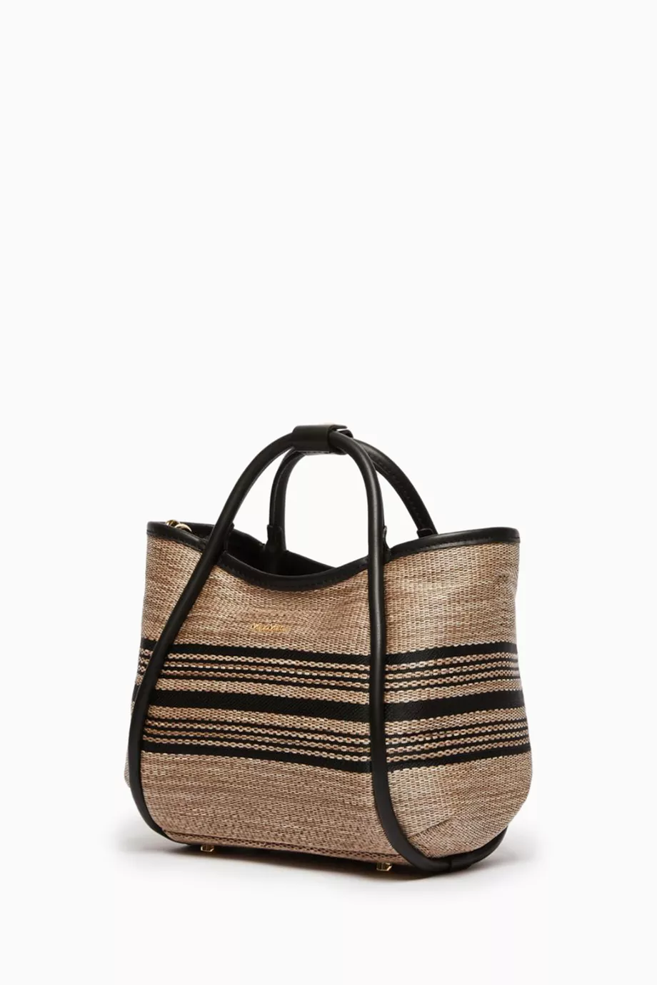 Buy Max Mara Neutral Extra Small Marine Bag in Jacquard For