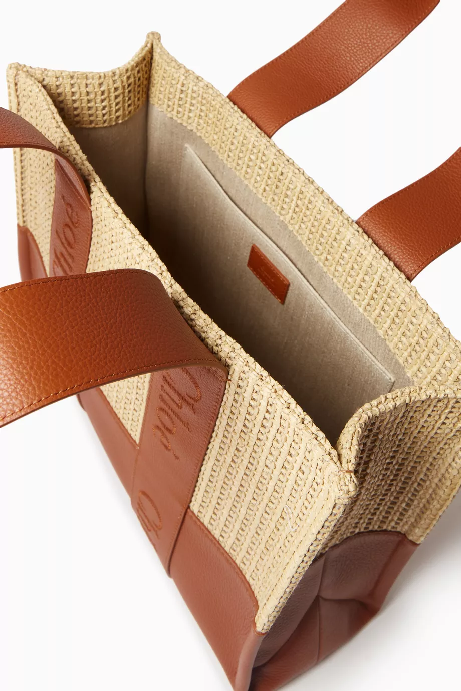 【関税&送料込】Chloe Tote Bag Kerala 25 In Raffia And Brown Chloé Tote bag Kerala 25 in raffia and brown leather