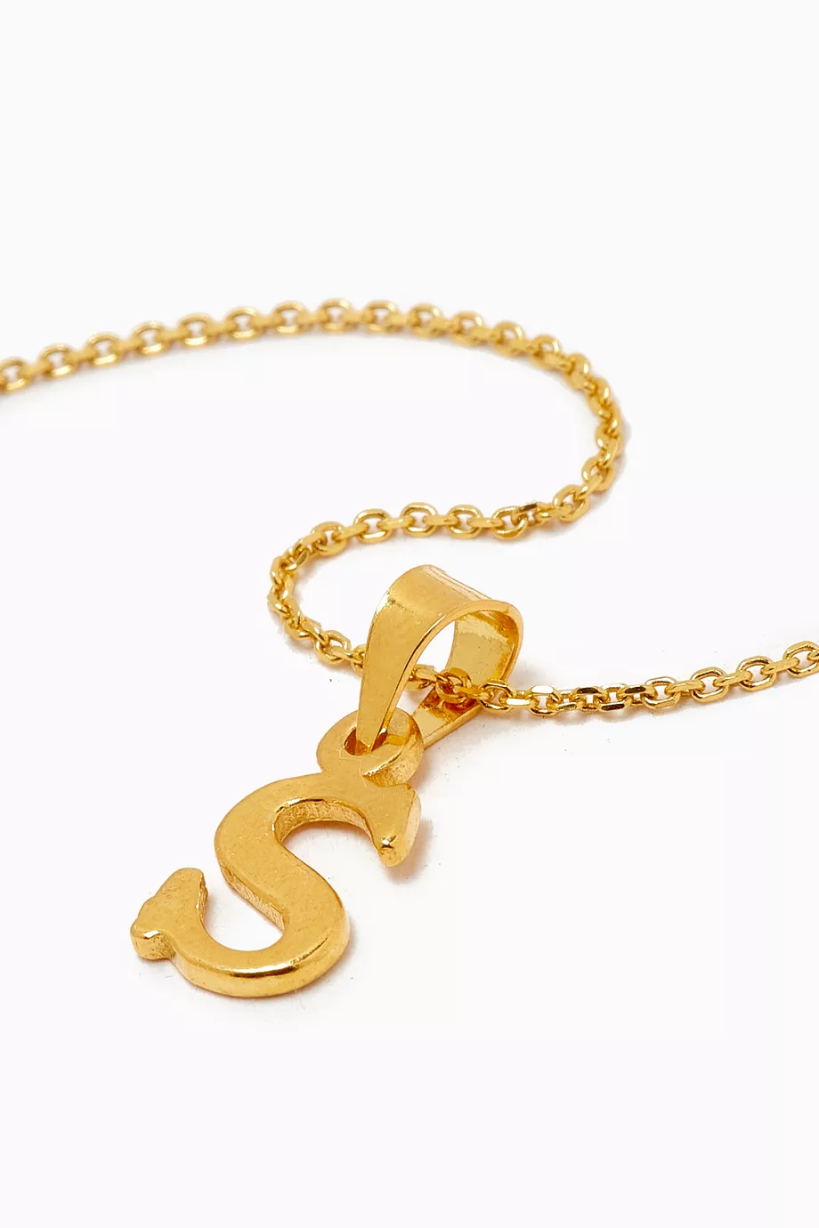 Buy The Jewels Jar Gold Letter 'S' Initials Pendant Necklace in
