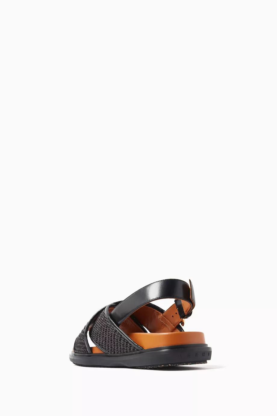 Buy Marni Multicolour Fussbett Crossover Sandals in Raffia Leather For Women Online Ounass Saudi