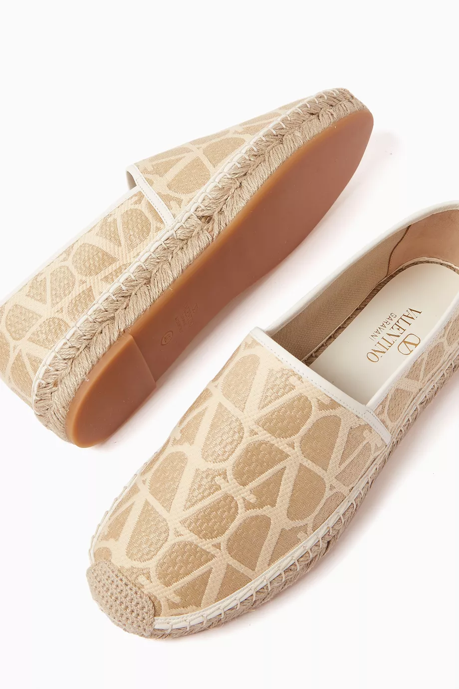 Buy Valentino Garavani Neutral Valentino Garavani Toile Iconographe Espadrilles in Fabric For Women Online Ounass Saudi