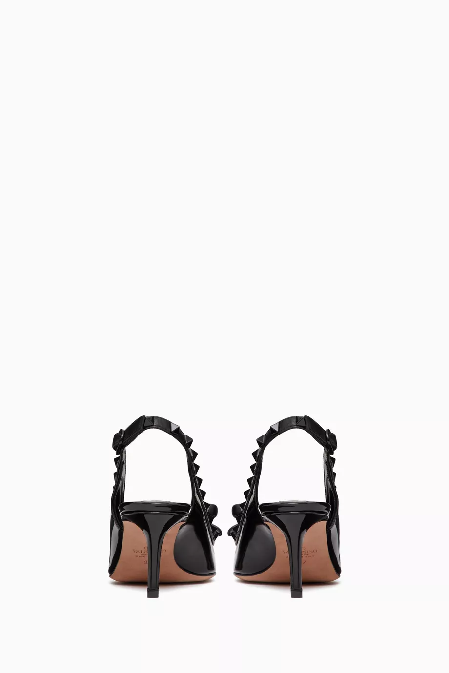 Buy Valentino Garavani Black Valentino Garavani Rockstud Slingback Pumps in Patent Leather For Women Online Ounass Saudi