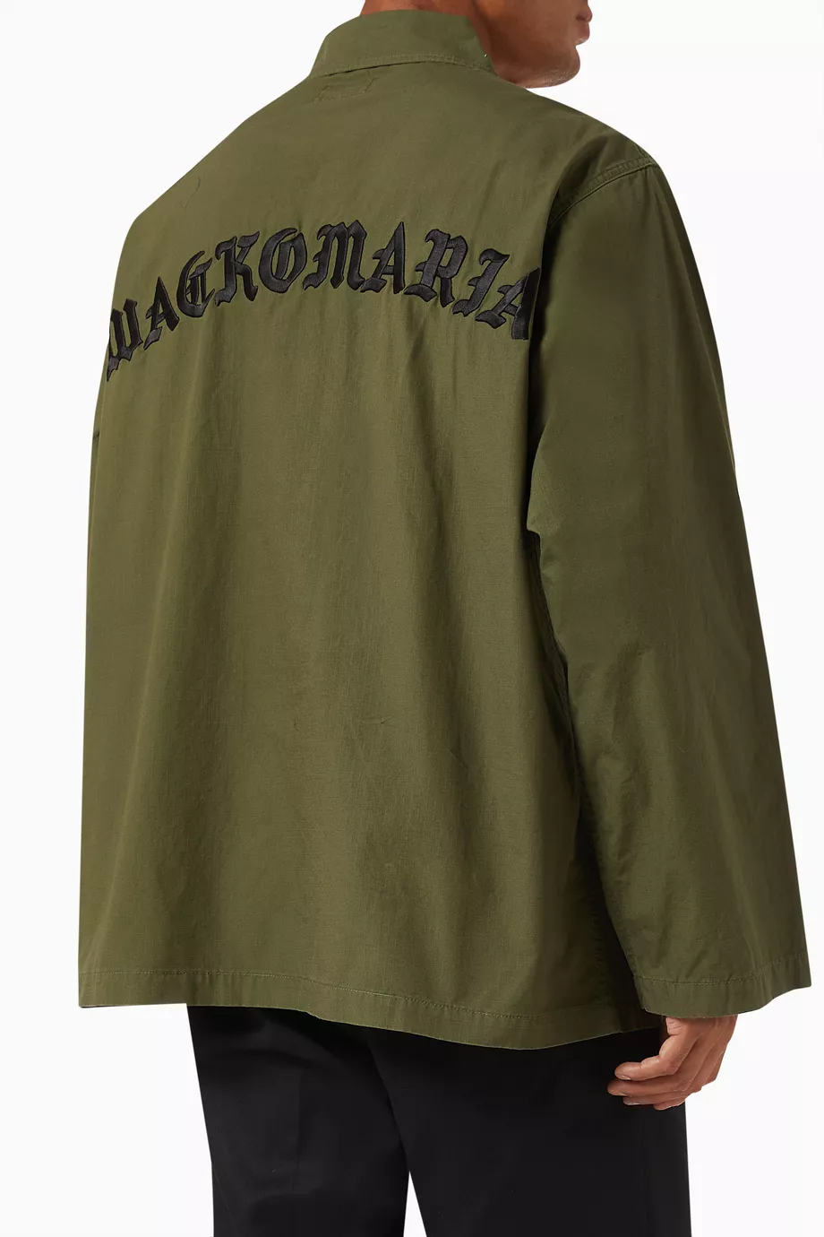 Buy WACKO MARIA Green Army Shirt in Cotton For Men Online | Ounass