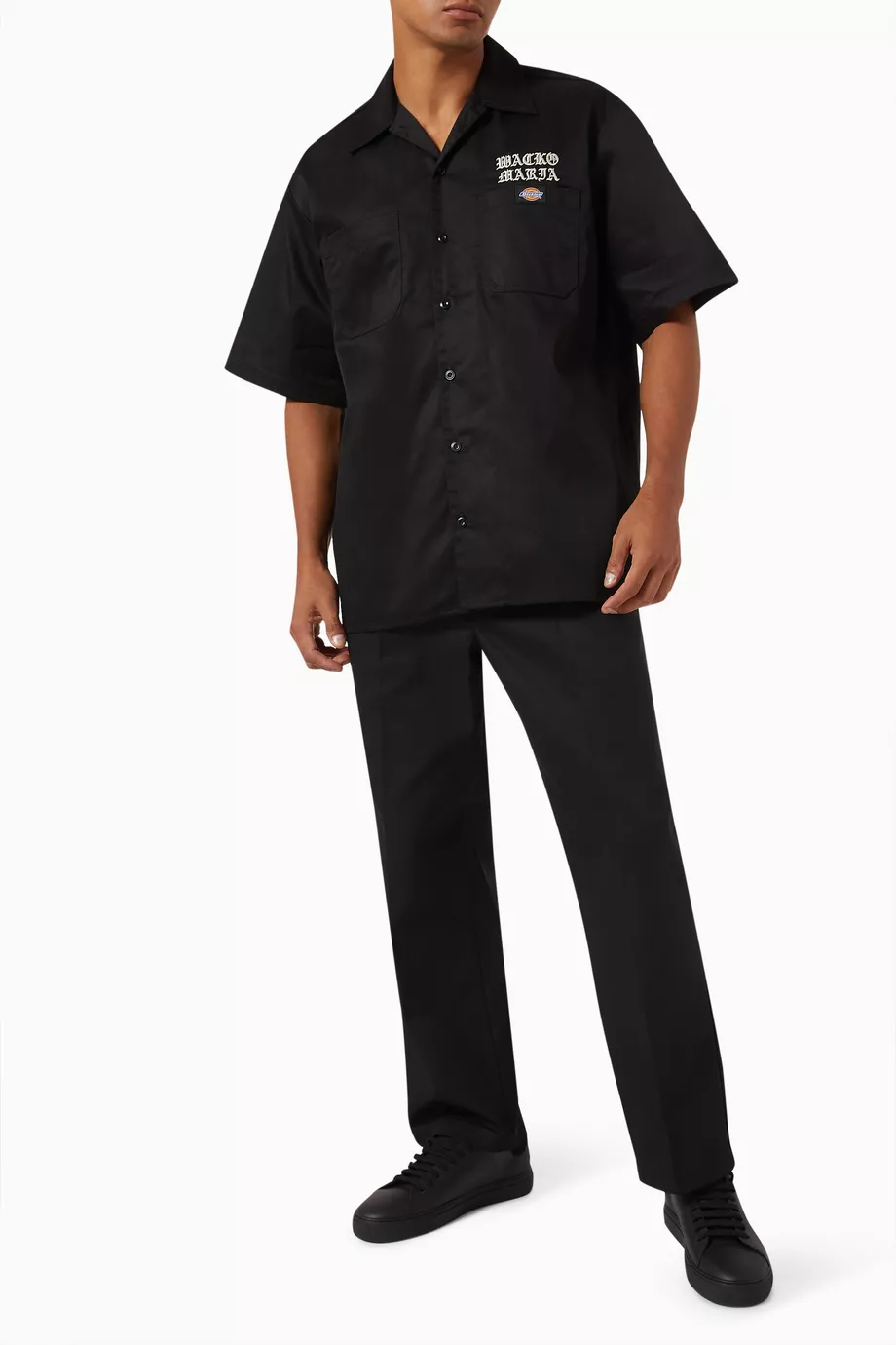 Buy WACKO MARIA Black x Dickies Work Shirt in Cotton-blend For Men