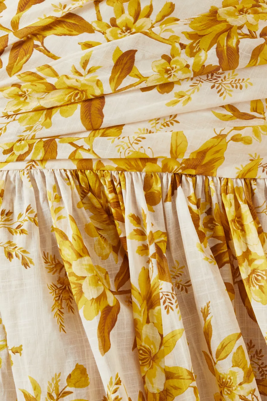 Buy Zimmermann Yellow Asymmetric One-shoulder Midi Dress in
