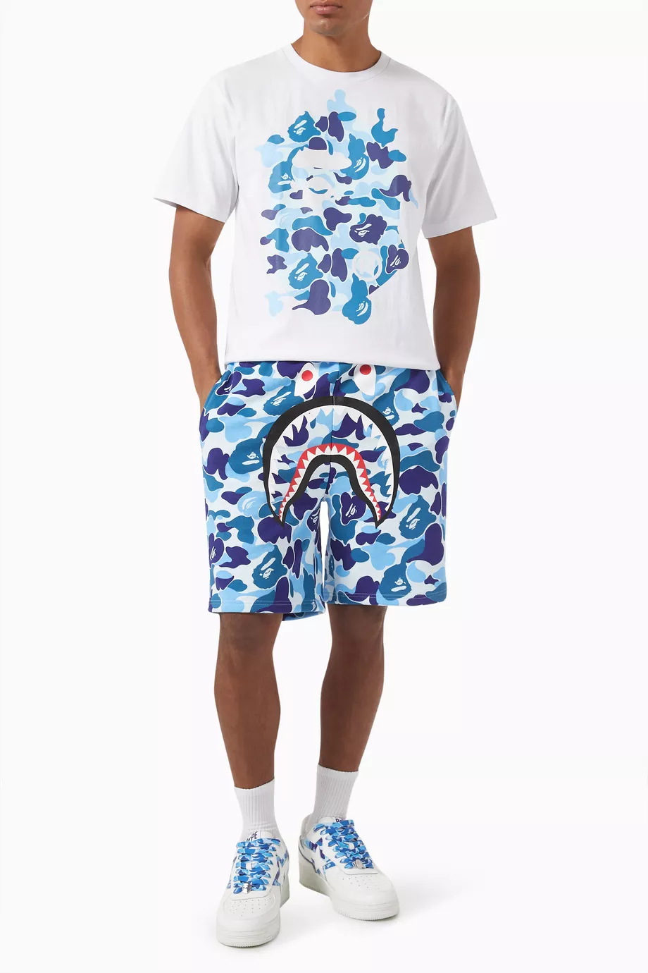 Light blue bape shorts shop